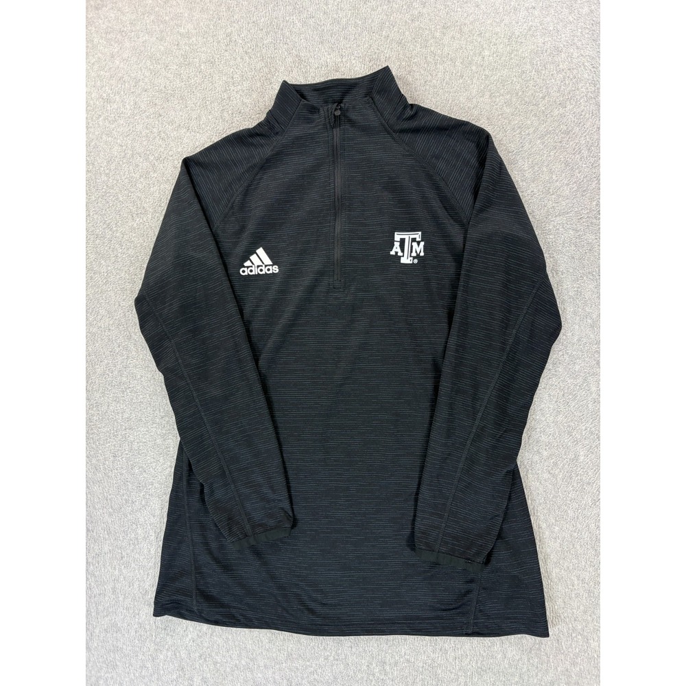 Texas A&M Aggies Adidas 1/4 Zip Campus Pullover (Women's Large) Black